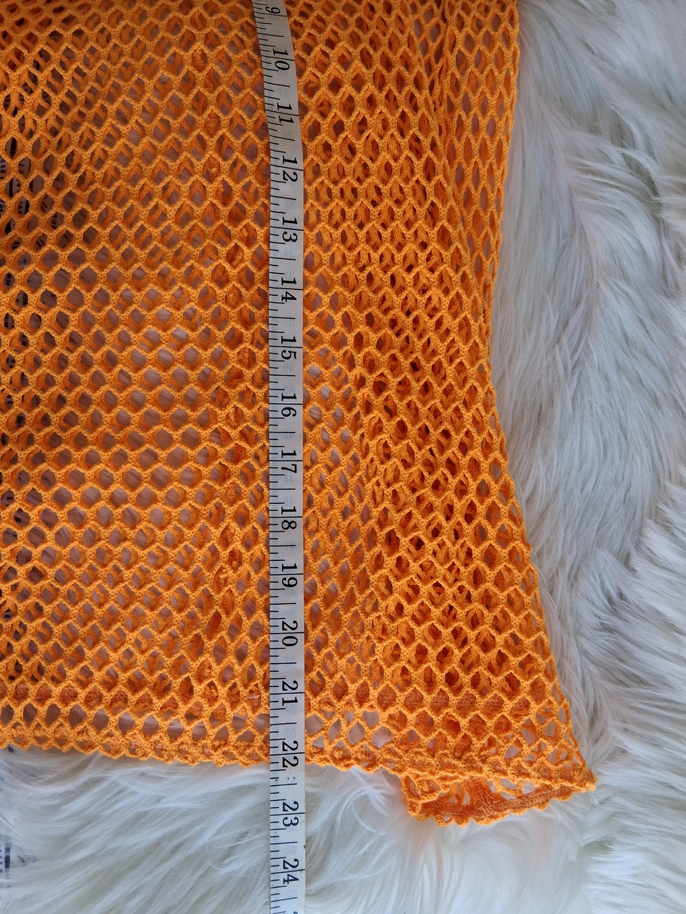 Wild Fable Neon Orange Fishnet Tank Top - Picture 10 of 11